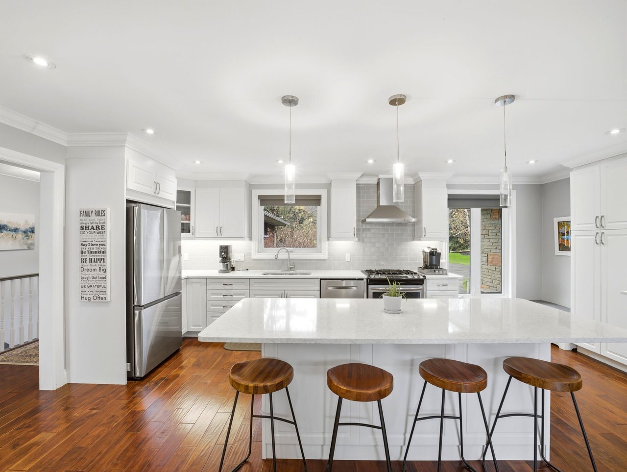 Bright kitchen and dining real estate photo