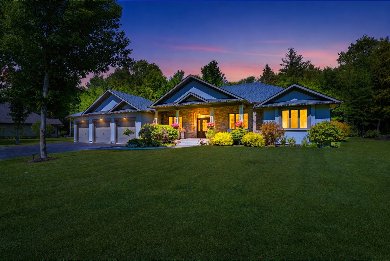 Twilight exterior real estate photography, Toronto